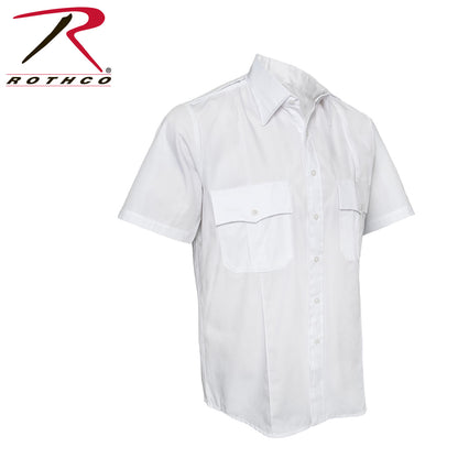 Rothco Short Sleeve Uniform Shirt for 2XL White Tactical Duty Wear