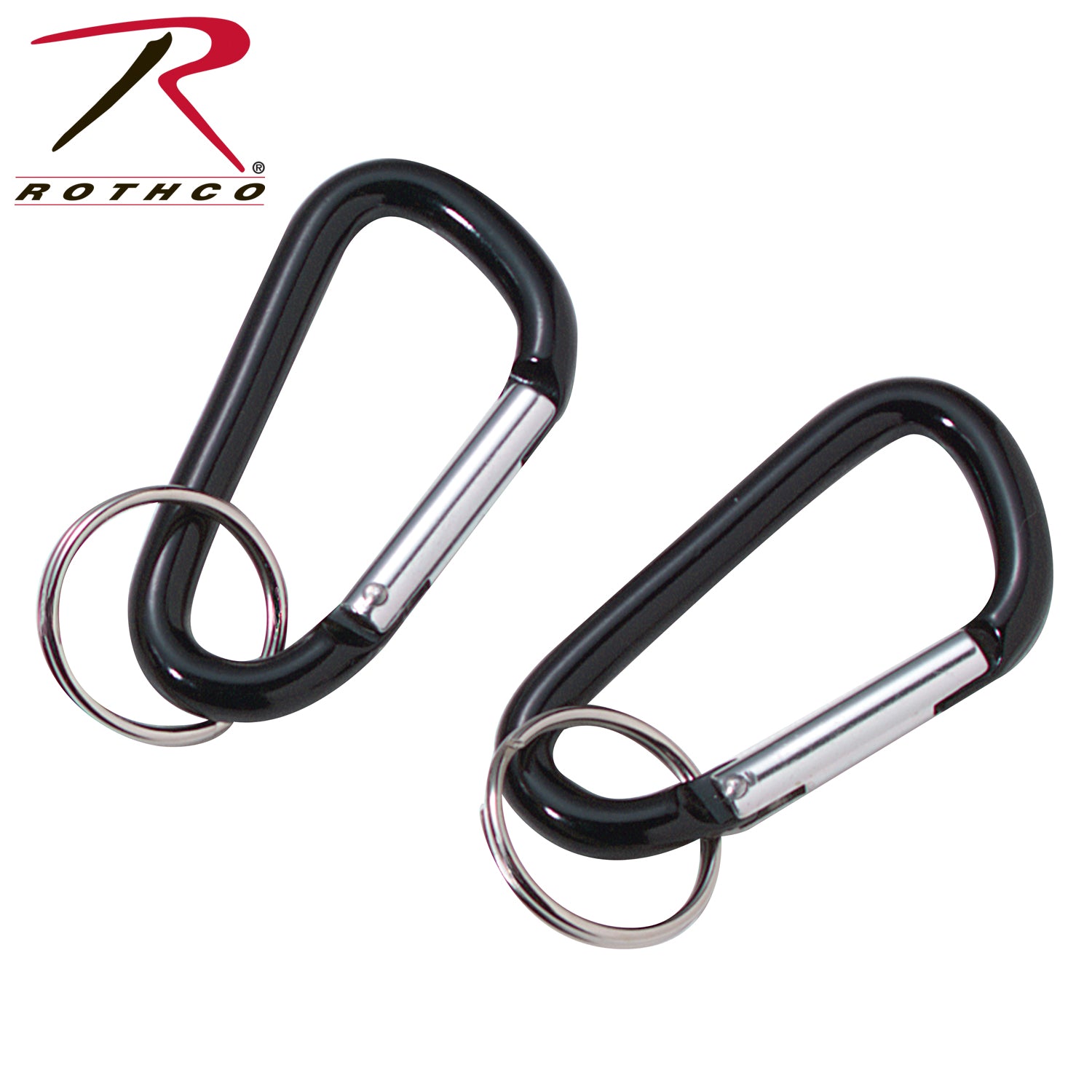 Rothco 60mm Accessory Carabiner with Key Ring - High Strength Aluminum