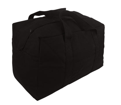 Rothco Canvas Parachute Cargo Bag Black – 75L Heavy Duty Travel & Tactical Duffle
