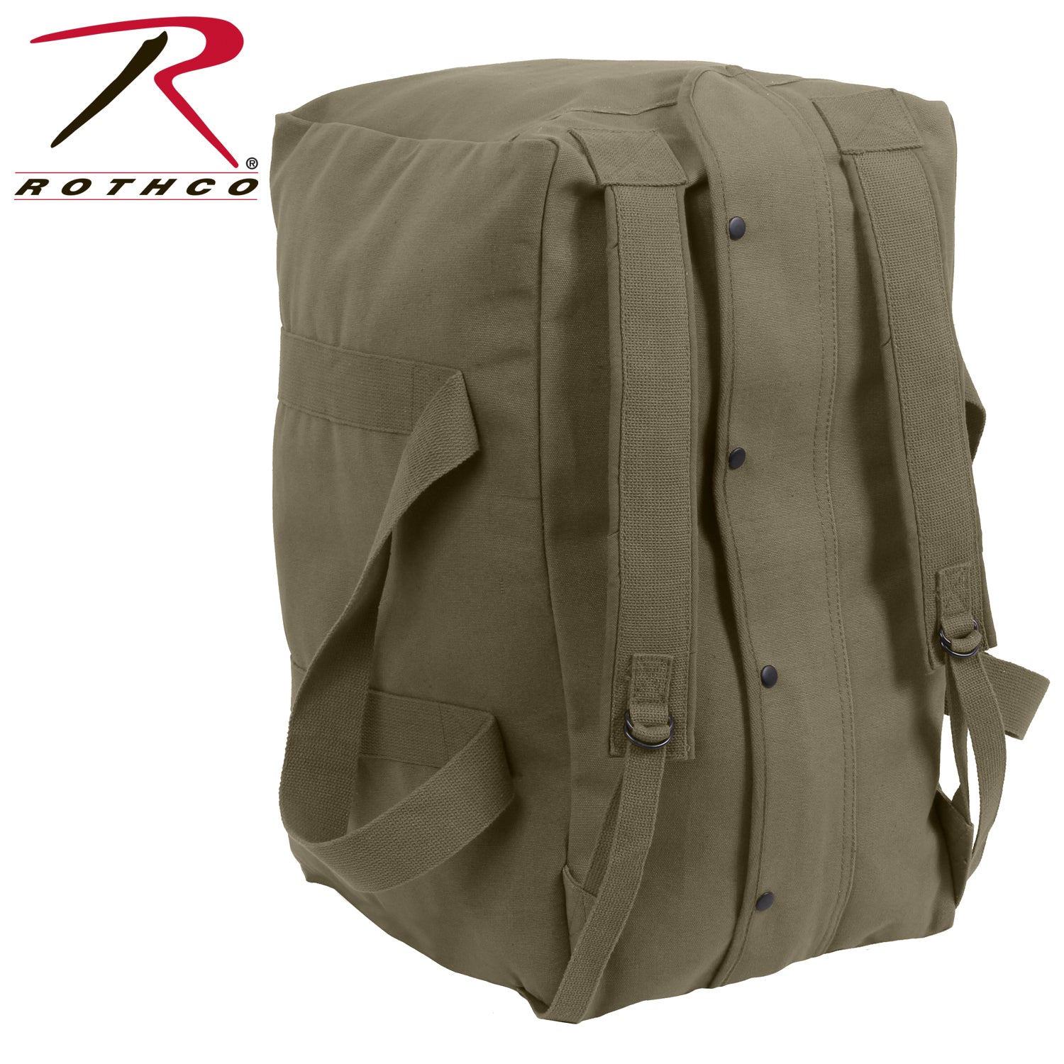 Rothco Tactical Canvas Cargo Bag / Backpack Olive Drab - Heavyweight Durable Gear Storage