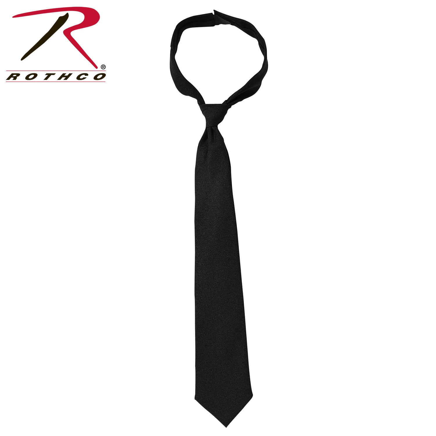 Rothco Police Issue Hook & Loop Necktie Black - 20 Inches