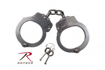 Rothco NIJ Approved Stainless Steel Handcuffs - Durable Security Restraints with Double-Locking Mechanism