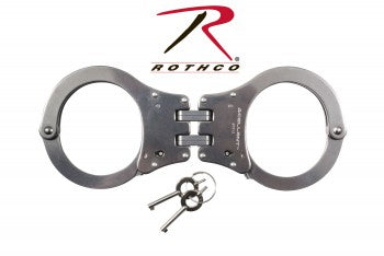 Rothco NIJ Approved Stainless Steel Hinged Handcuffs - Secure Law Enforcement Restraints