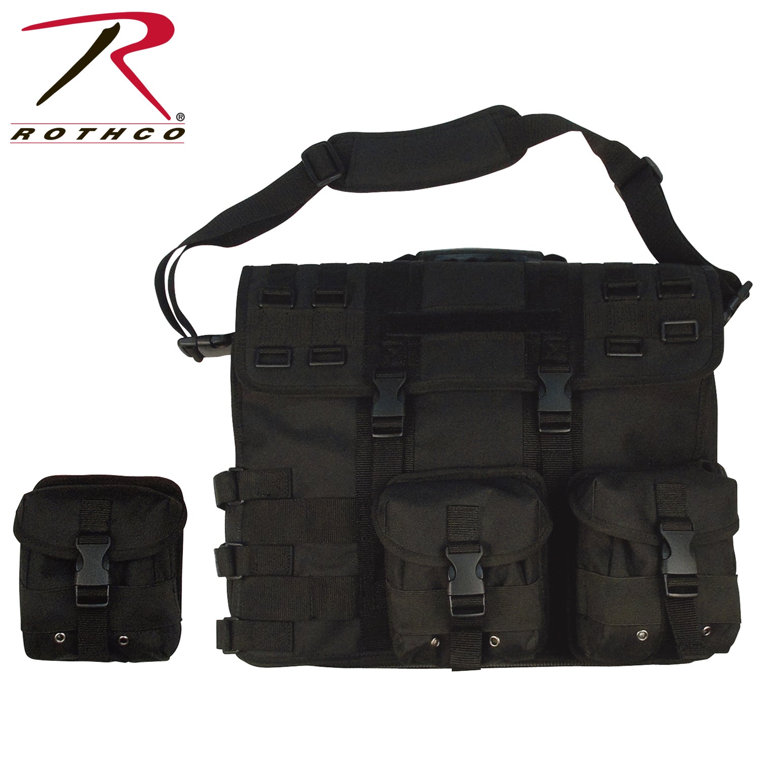 Rothco MOLLE Tactical Laptop Briefcase in Black – Durable 600 Denier Polyester with M.O.L.L.E. Compatibility