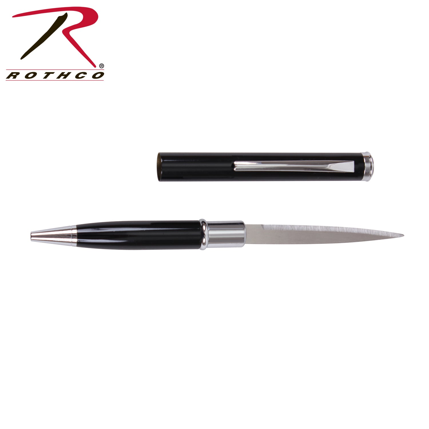 Rothco Pen and Knife Combo Black – Tactical Pen with Hidden Steel Blade, Part 3170