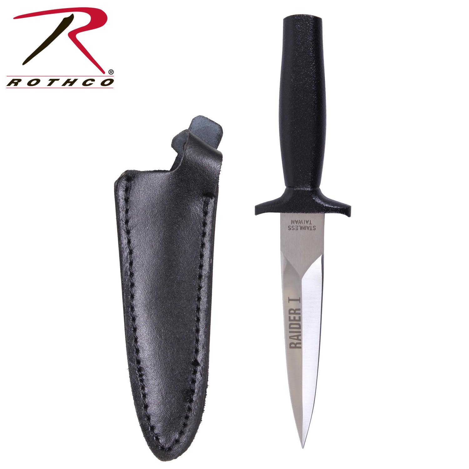 Rothco Raider I Boot Knife (Part No. 3037) with Stainless Steel Blade and Sheath
