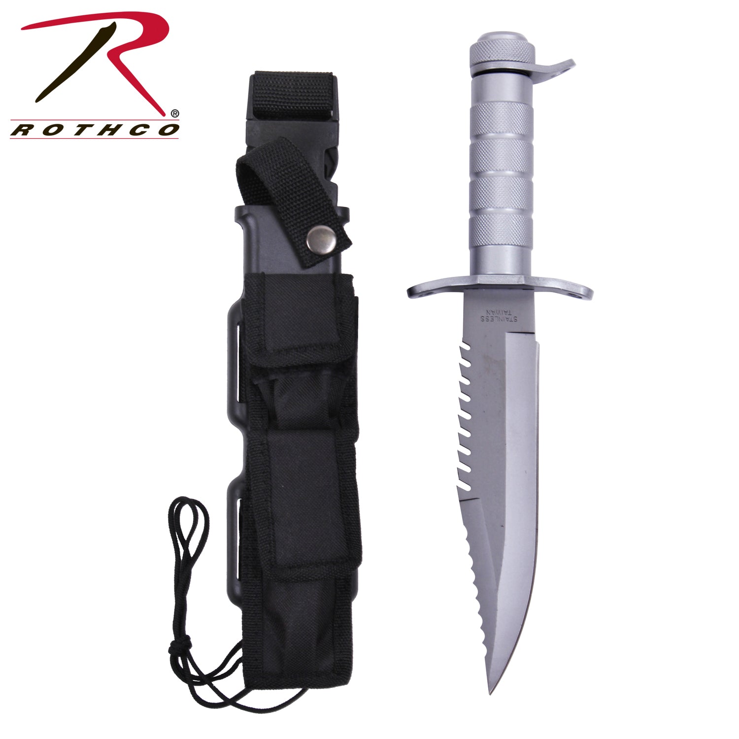 Rothco Ramster Survival Kit Knife - 7.5 Inch Stainless Steel Blade with Hollow Handle and Included Survival Tools