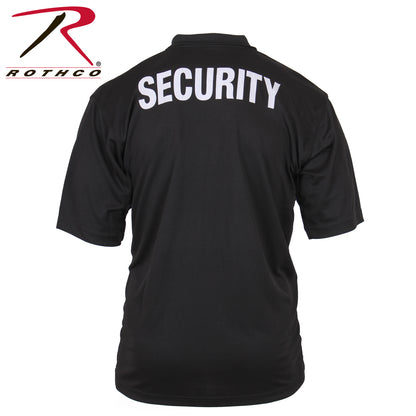 Rothco Moisture Wicking Security Polo Shirt 3XL Black with White Lettering