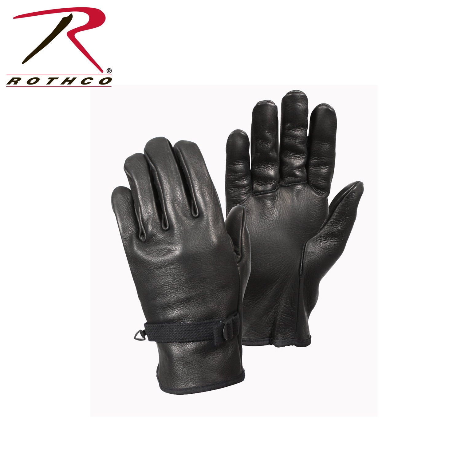 Rothco D3-A Type Leather Gloves Size 7 - Durable Cowhide Construction with Adjustable Fit