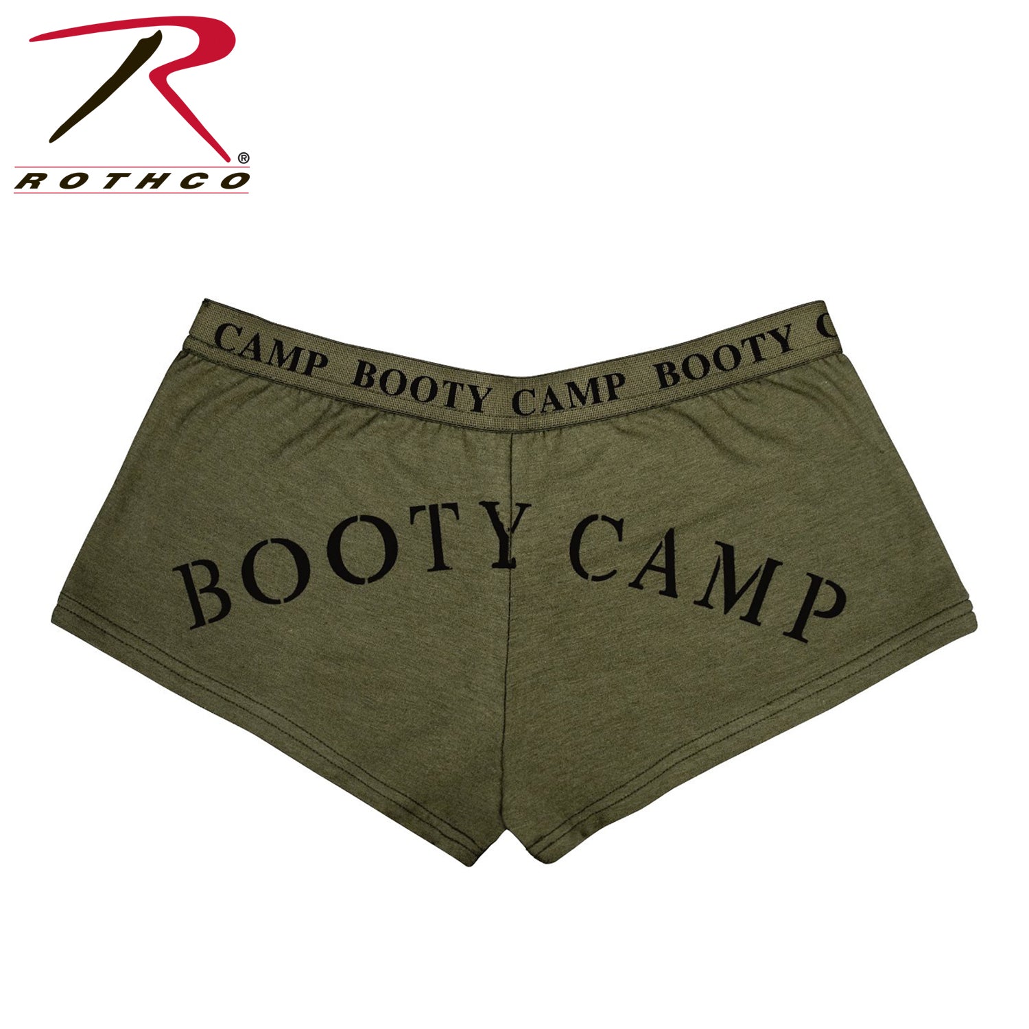 Rothco Olive Drab Booty Camp Booty Shorts Size Medium - Comfortable Cotton/Spandex Blend for Lounge and Underwear
