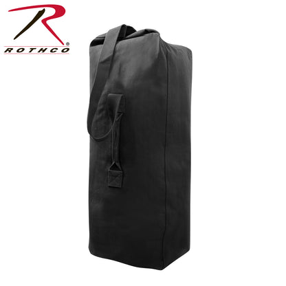 Rothco Heavyweight Top Load Canvas Duffle Bag Black 25" x 42"