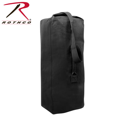Rothco Heavyweight Top Load Canvas Duffle Bag Black 25" x 42"