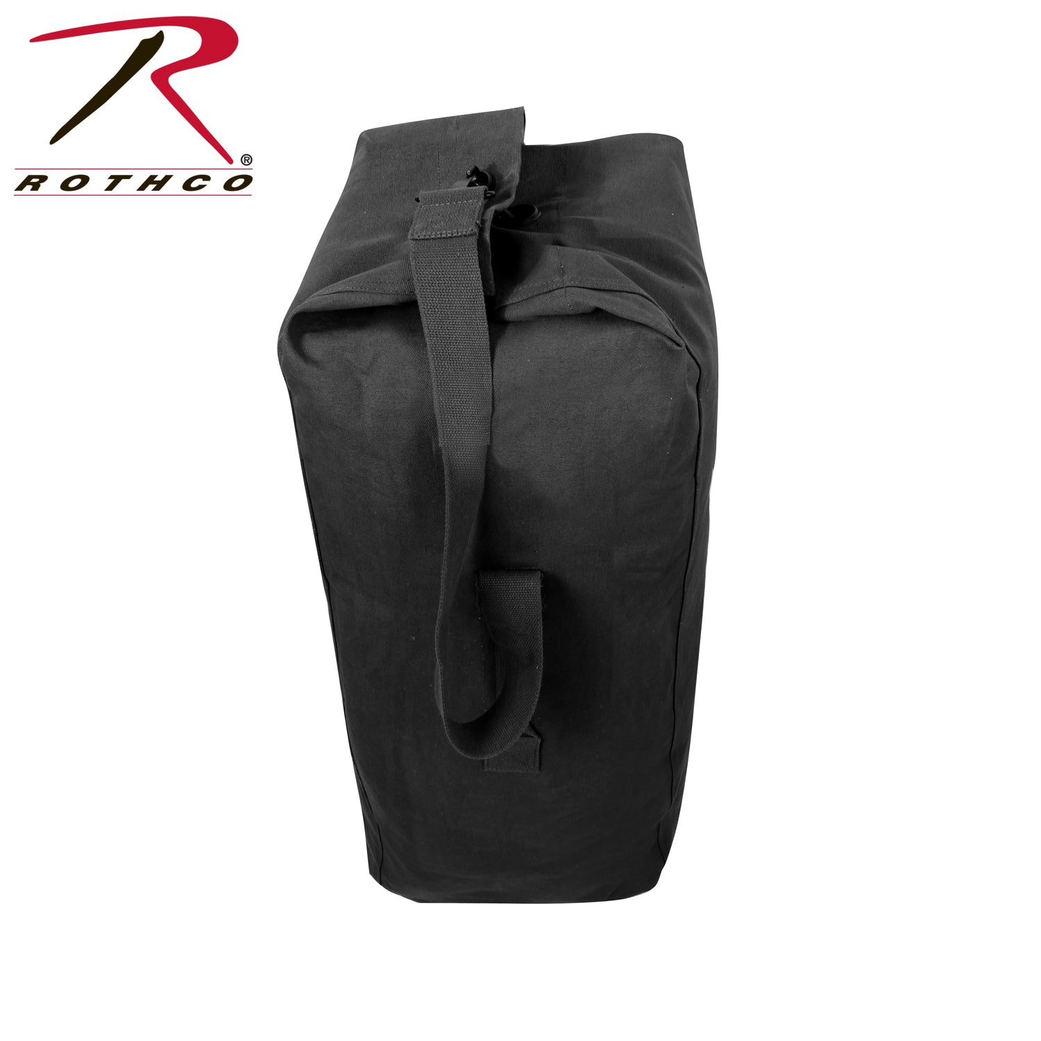 Rothco Heavyweight Top Load Canvas Duffle Bag Black 25" x 42"