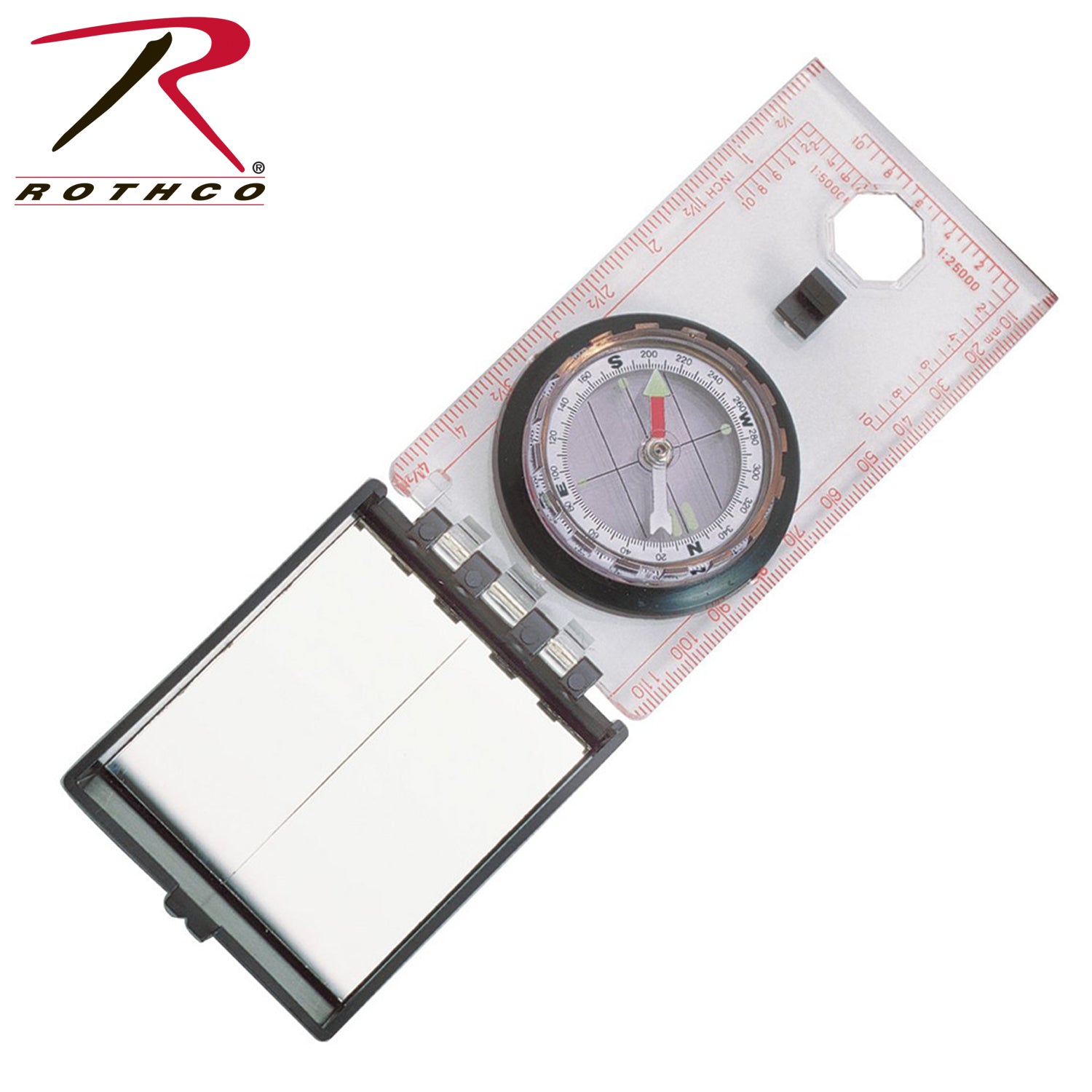 Rothco Orienteering Ranger Type Compass - Lightweight Durable Plastic Navigation Tool