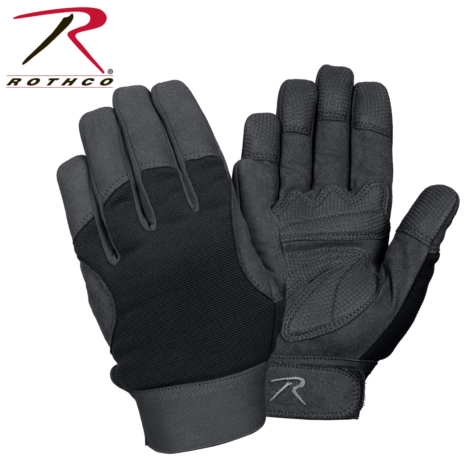 Rothco Mechanics Gloves Black Size Large – Durable Impact Protection and Superior Grip