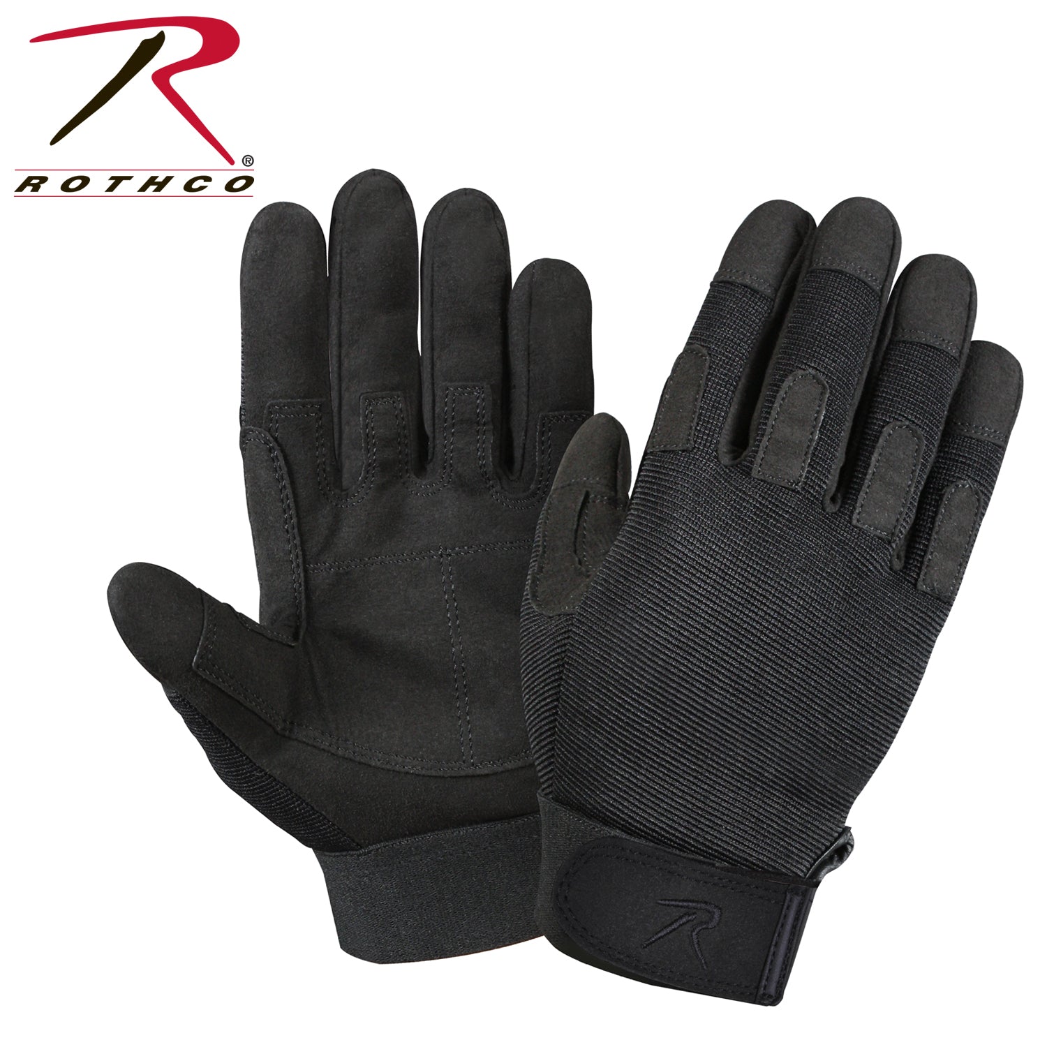 Rothco Lightweight All-Purpose Duty Gloves Size M - Durable Polyester Spandex with Synthetic Leather Palm