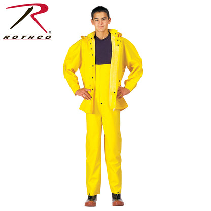 Rothco Deluxe Heavyweight PVC Rainsuit Size 2XL for Heavy-Duty Weather Protection