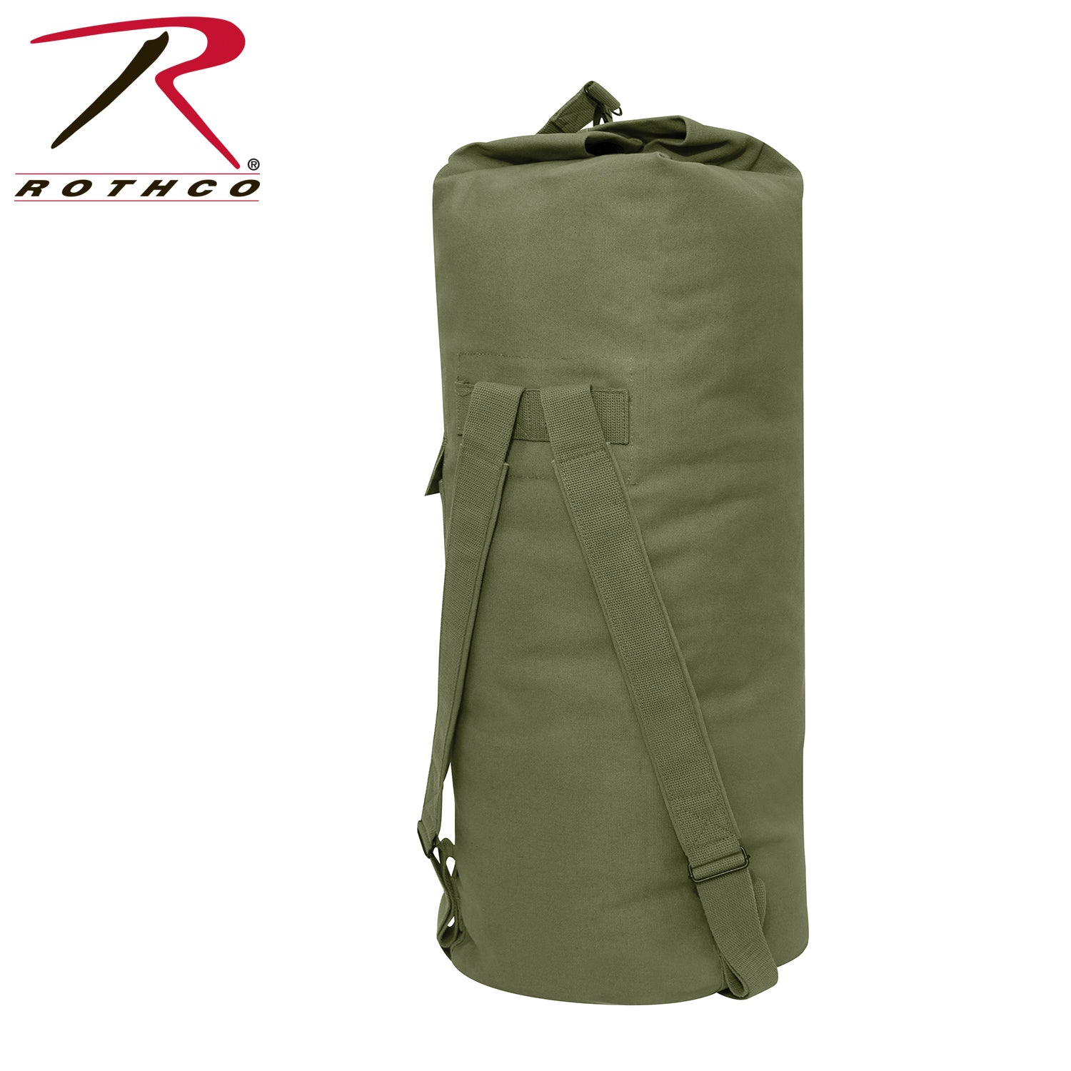 Rothco G.I. Style Canvas Double Strap Duffle Bag Olive Drab – 89.6L Heavy-Duty Military Bag for Travel and Outdoor Adventures