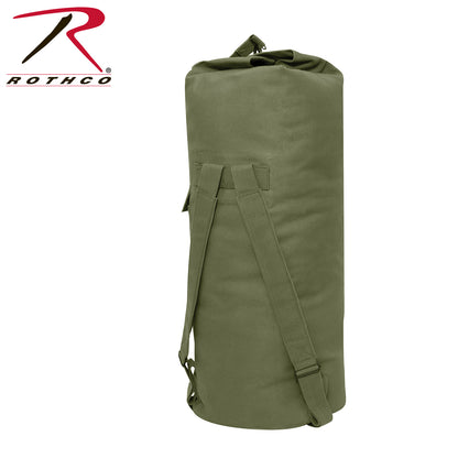 Rothco G.I. Style Canvas Double Strap Duffle Bag Olive Drab – 89.6L Heavy-Duty Military Bag for Travel and Outdoor Adventures