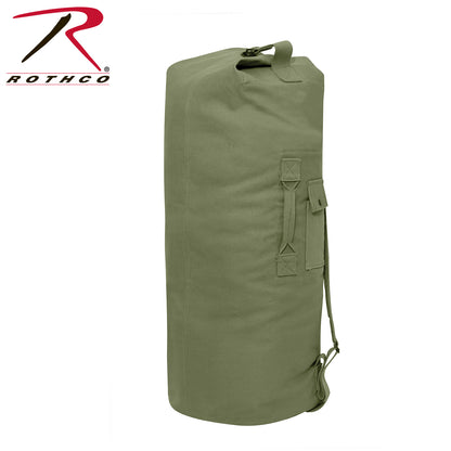 Rothco G.I. Style Canvas Double Strap Duffle Bag Olive Drab – 89.6L Heavy-Duty Military Bag for Travel and Outdoor Adventures