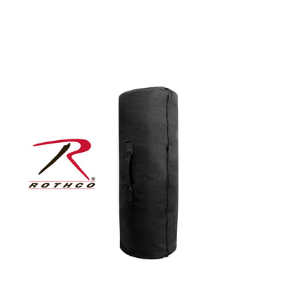 Rothco Canvas Duffle Bag with Side Zipper – Black, 21 x 36 inches