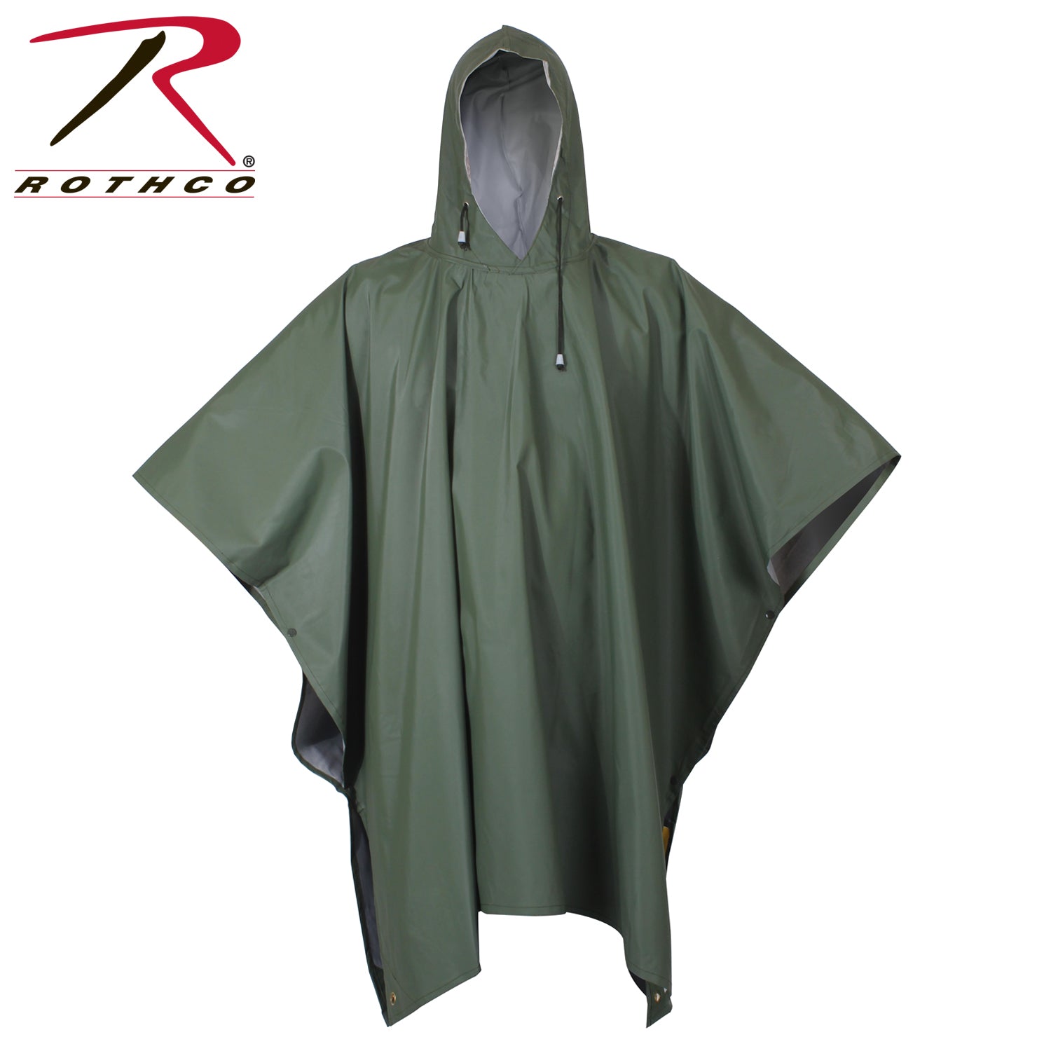Rothco Rubberized Rainwear Poncho - Durable Waterproof Emergency Rain Gear