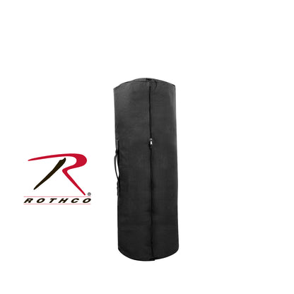 Rothco Canvas Duffle Bag with Side Zipper - Black, Size 30 x 50 Inches