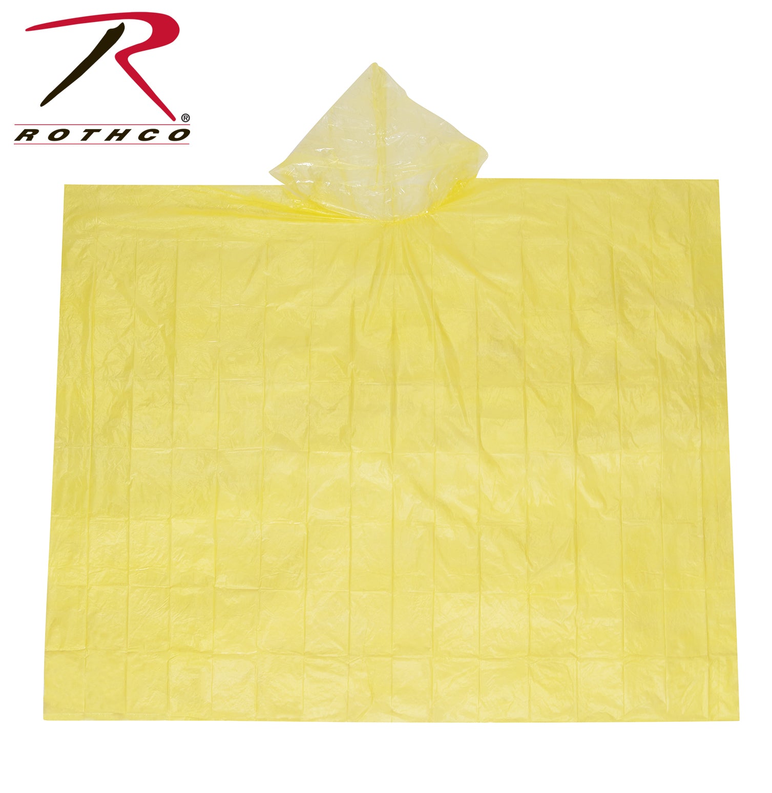 Rothco All Weather Emergency Rain Poncho in Yellow - Part Number 3681-YL