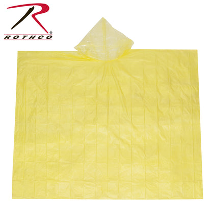 Rothco All Weather Emergency Rain Poncho in Yellow - Part Number 3681-YL