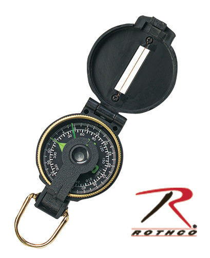 Rothco Lensatic Plastic Compass Part 381 for Reliable Wilderness Navigation