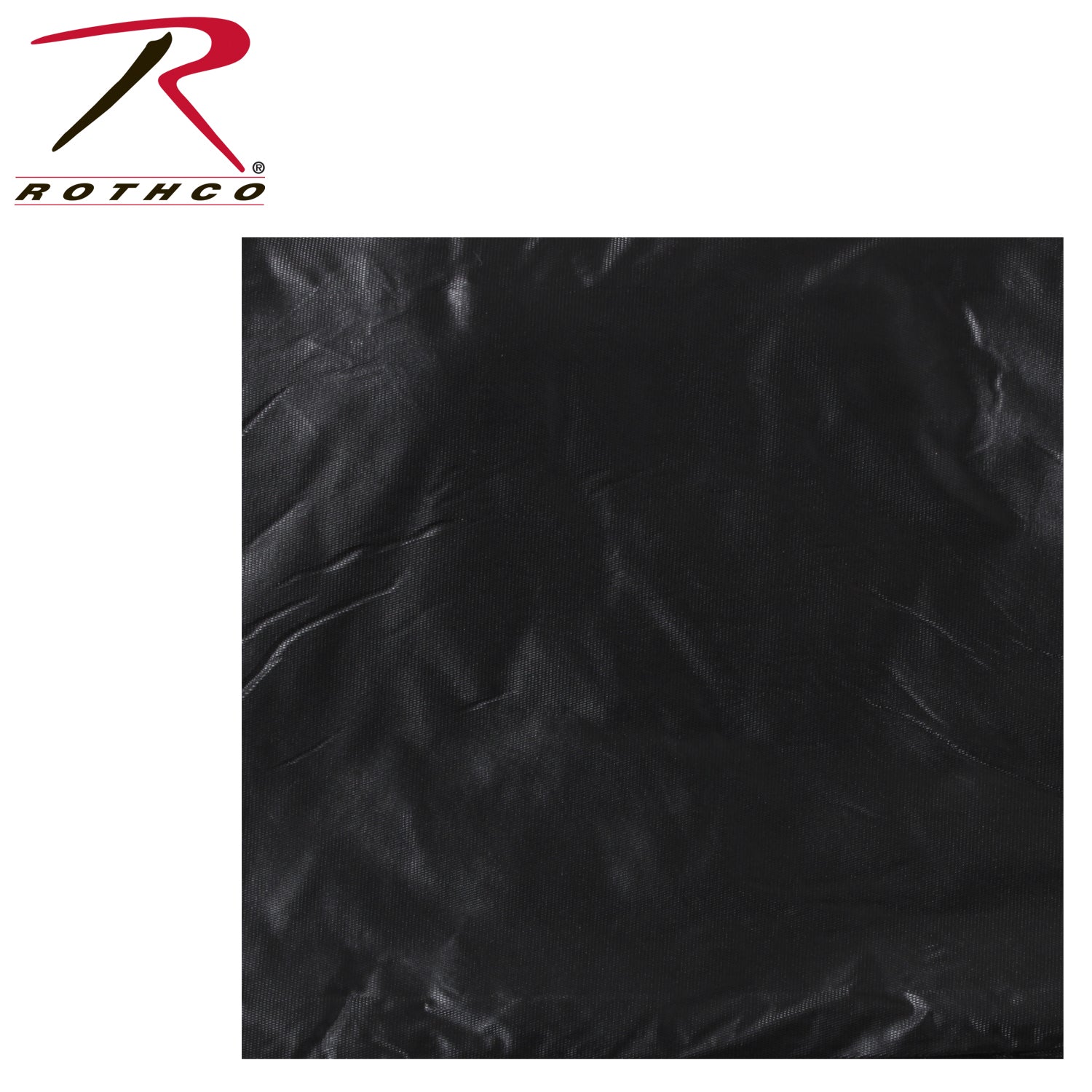 Rothco Black Vinyl Rain Poncho with Hood - Heavy-Duty Waterproof Cover for Outdoor & Emergency Use