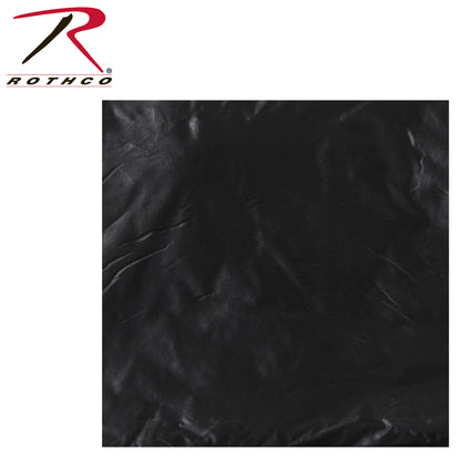 Rothco Black Vinyl Rain Poncho with Hood - Heavy-Duty Waterproof Cover for Outdoor & Emergency Use