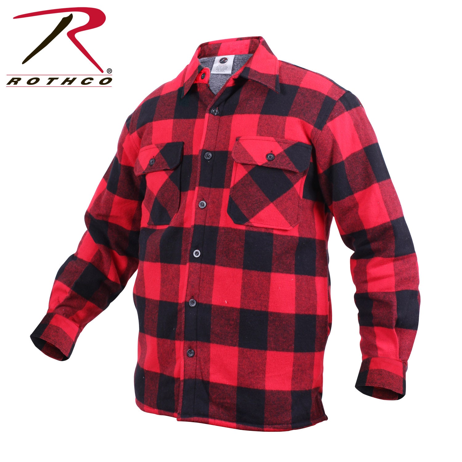 Rothco Extra Heavyweight Buffalo Plaid Sherpa Lined Flannel Shirt 2XL in Red Plaid