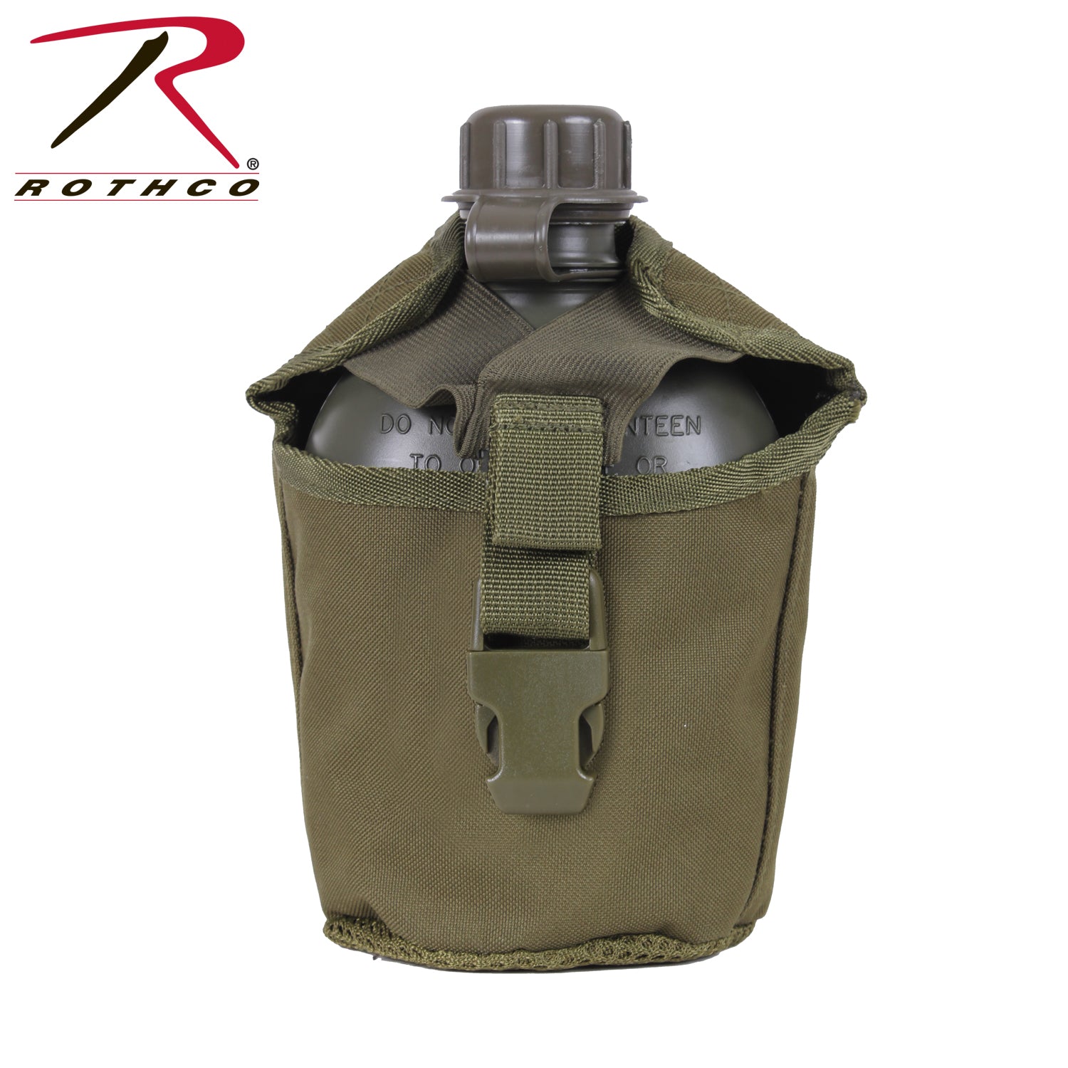 Rothco MOLLE Compatible 1 Quart Canteen Pouch in Olive Drab – Durable Tactical Hydration Accessory