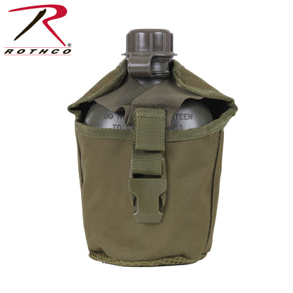 Rothco MOLLE Compatible 1 Quart Canteen Pouch in Olive Drab – Durable Tactical Hydration Accessory