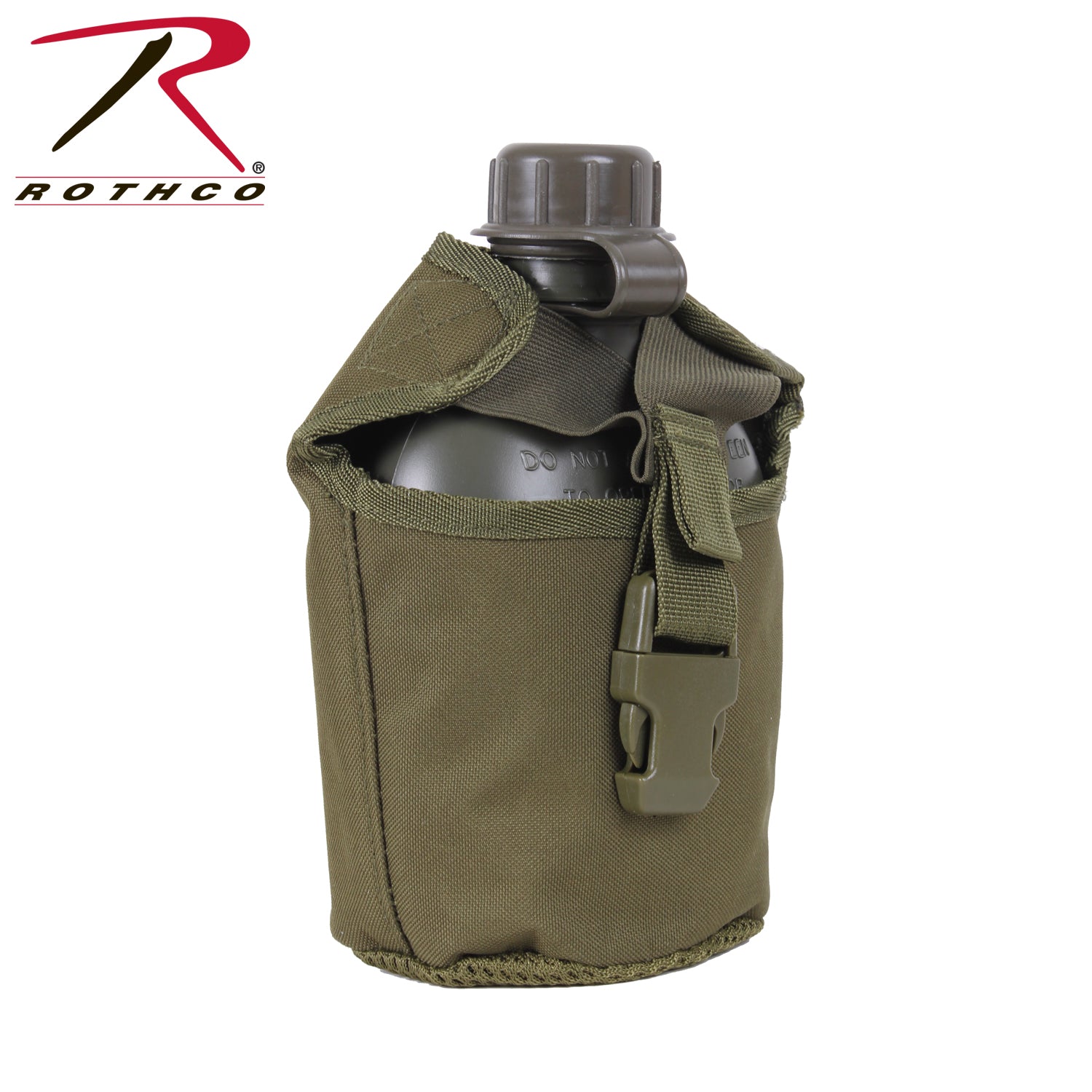 Rothco MOLLE Compatible 1 Quart Canteen Pouch in Olive Drab – Durable Tactical Hydration Accessory
