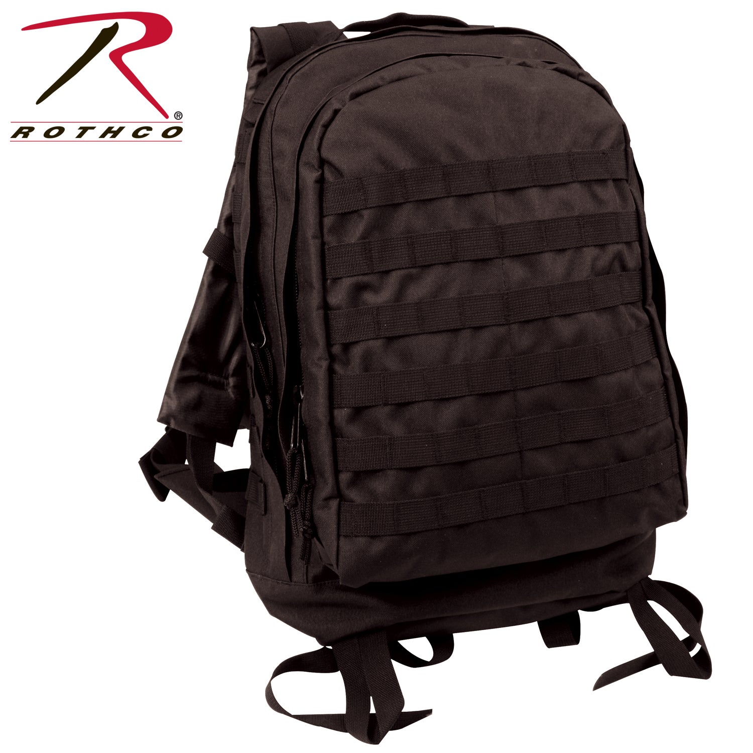 Rothco MOLLE II 3-Day Assault Tactical Pack Black - Military-Grade Backpack for Extended Missions