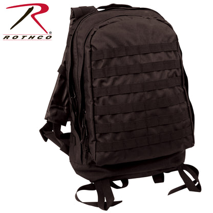 Rothco MOLLE II 3-Day Assault Tactical Pack Black - Military-Grade Backpack for Extended Missions