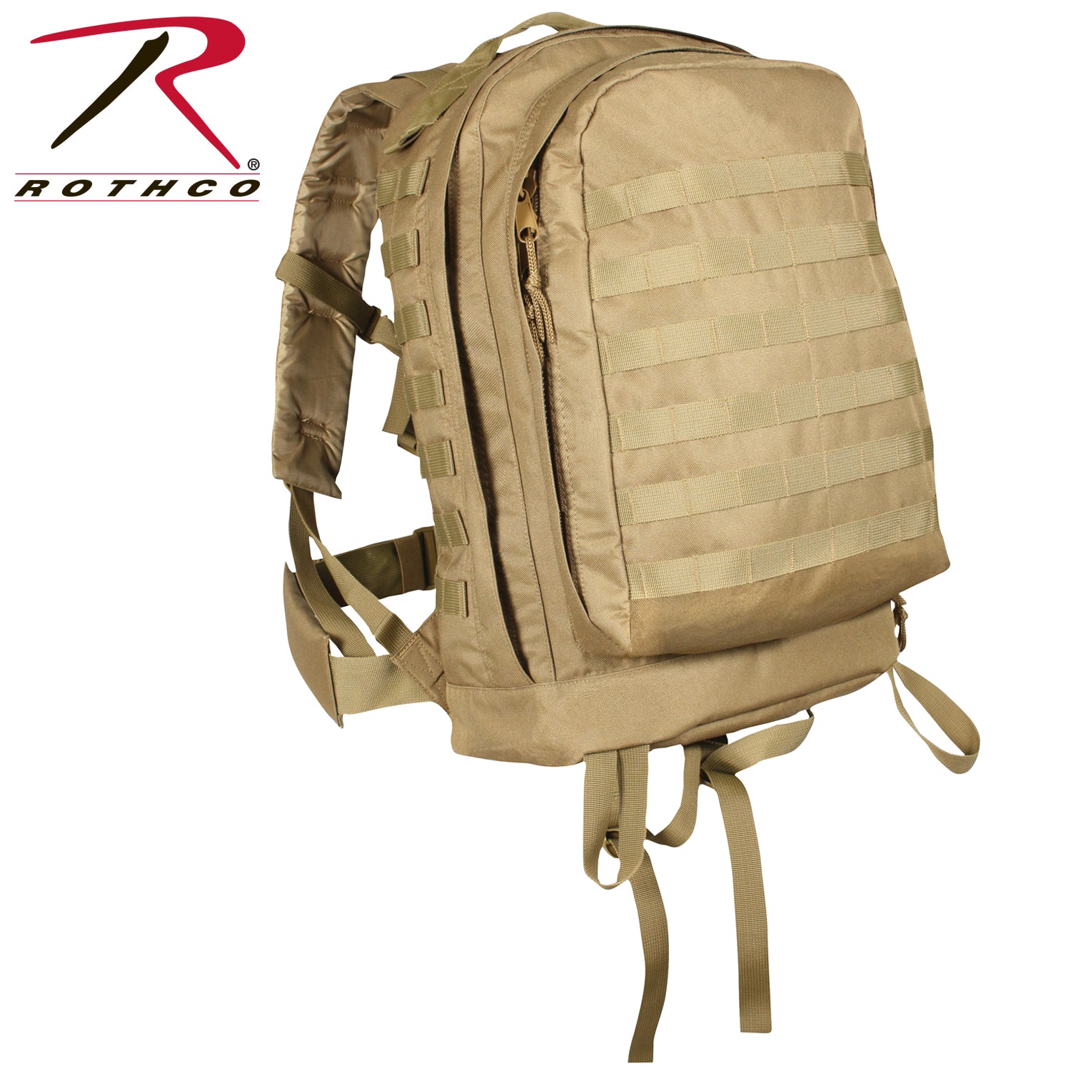 Rothco MOLLE II 3-Day Assault Tactical Pack Coyote Brown - Rugged 72-Hour Backpack for Extended Outdoor Adventures