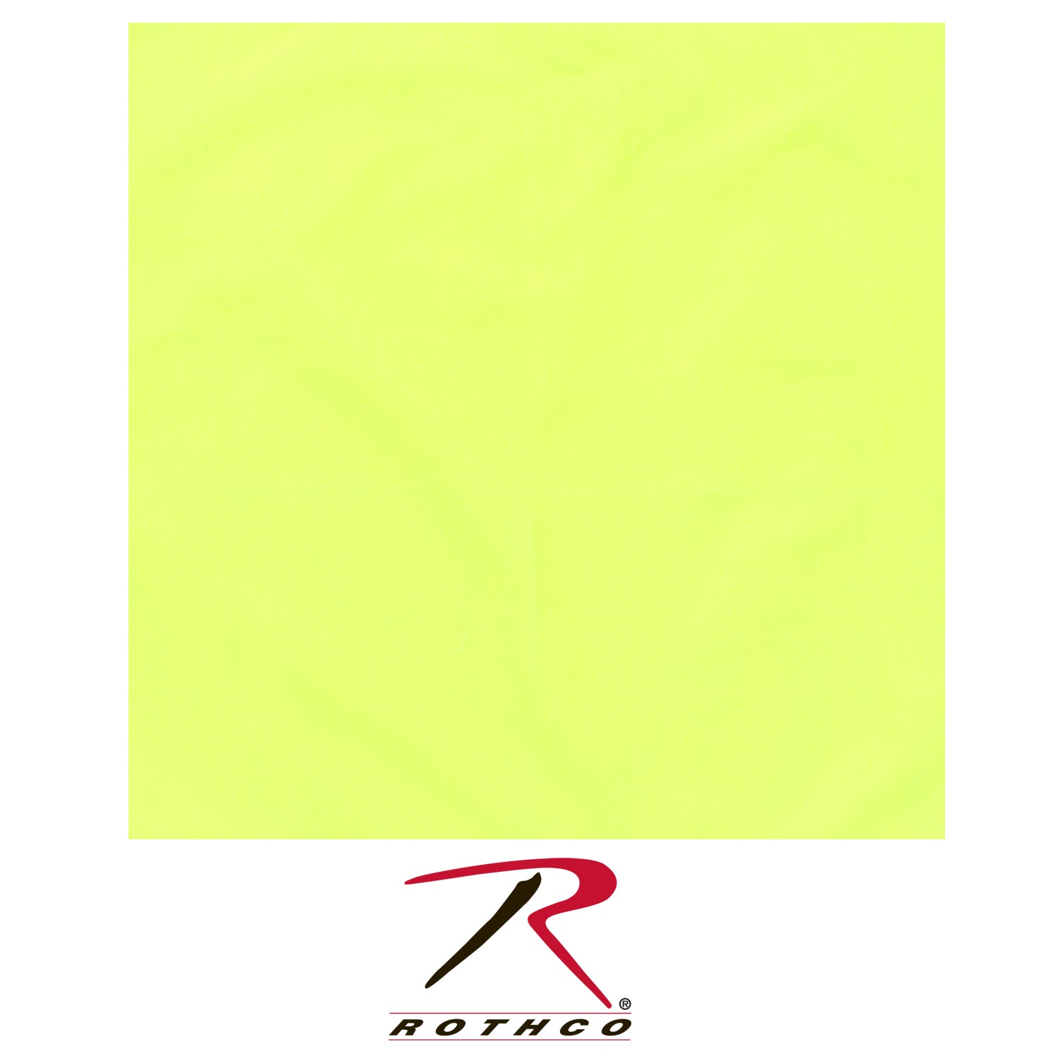 Rothco Solid Color Bandana in Safety Green - Versatile 22x22 Inch Cotton Headwear and Mask