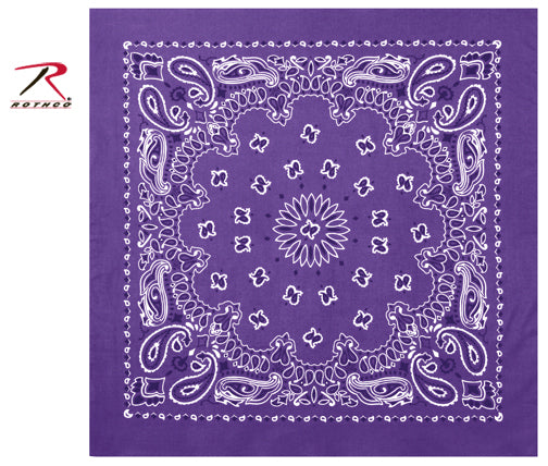 Rothco Trainmen Paisley Bandana 22 x 22 inches in Purple