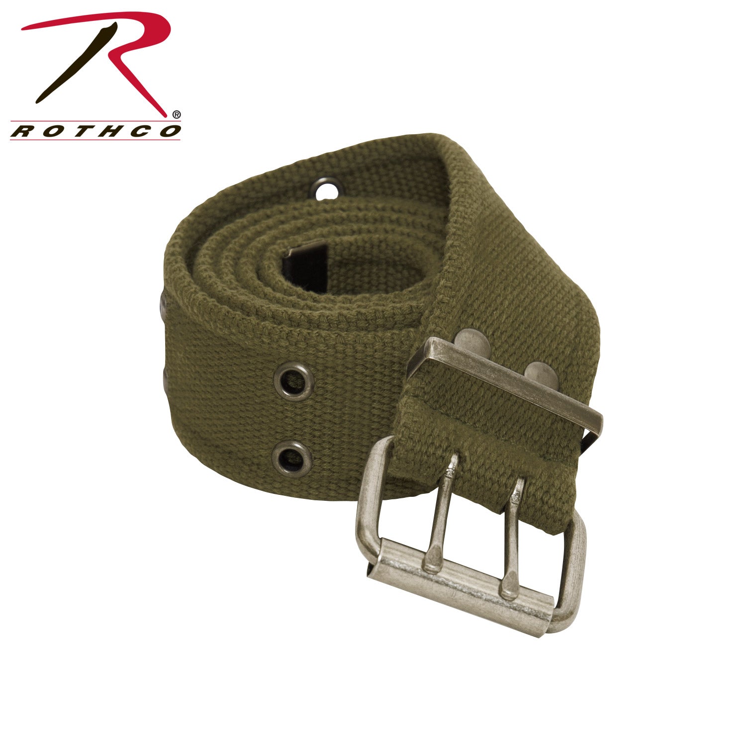 Rothco Vintage Double Prong Buckle Belt in Olive Drab – Size M