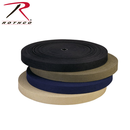 Rothco Belt Webbing Khaki - 1 1/4 inch Durable Cotton Strap for Tactical and Custom Projects