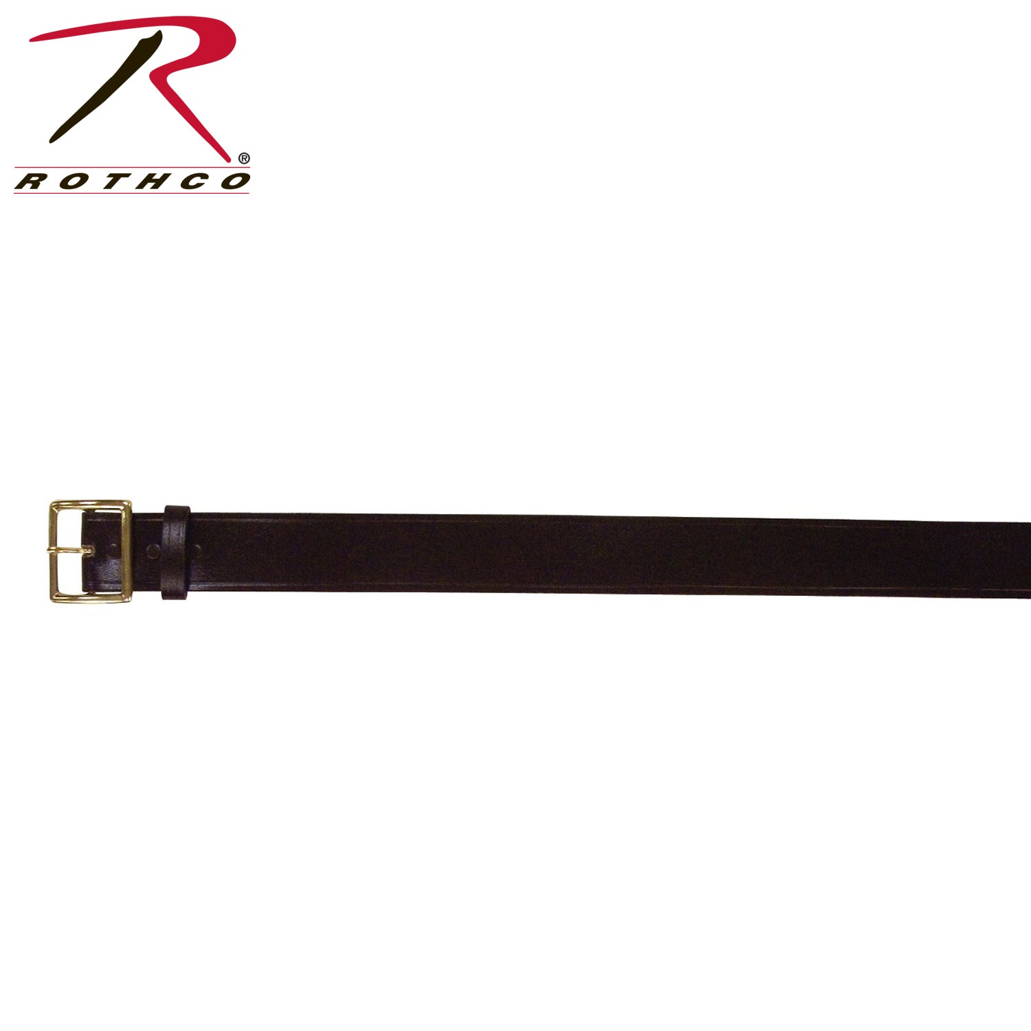 Rothco Bonded Leather Garrison Belt - 1 3/4 Inch Wide, Brass Buckle, Waist Size 42