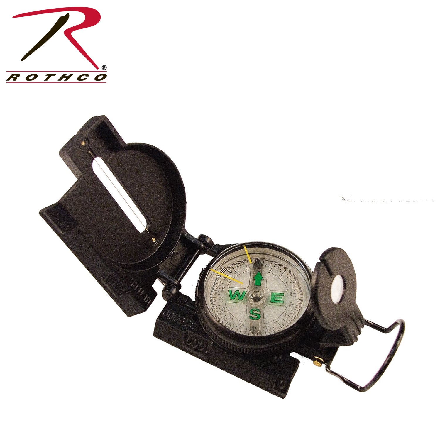 Rothco Military Marching Compass Black – Durable Navigation Tool for Outdoor Enthusiasts