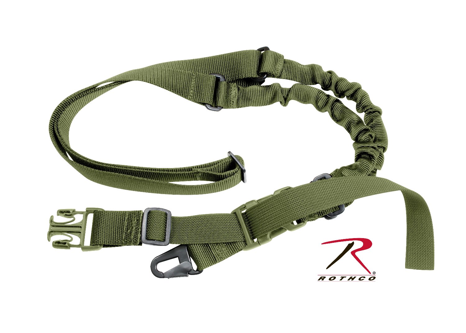 Rothco Tactical Single Point Rifle Sling Olive Drab – Adjustable & Durable for Secure Firearm Carry