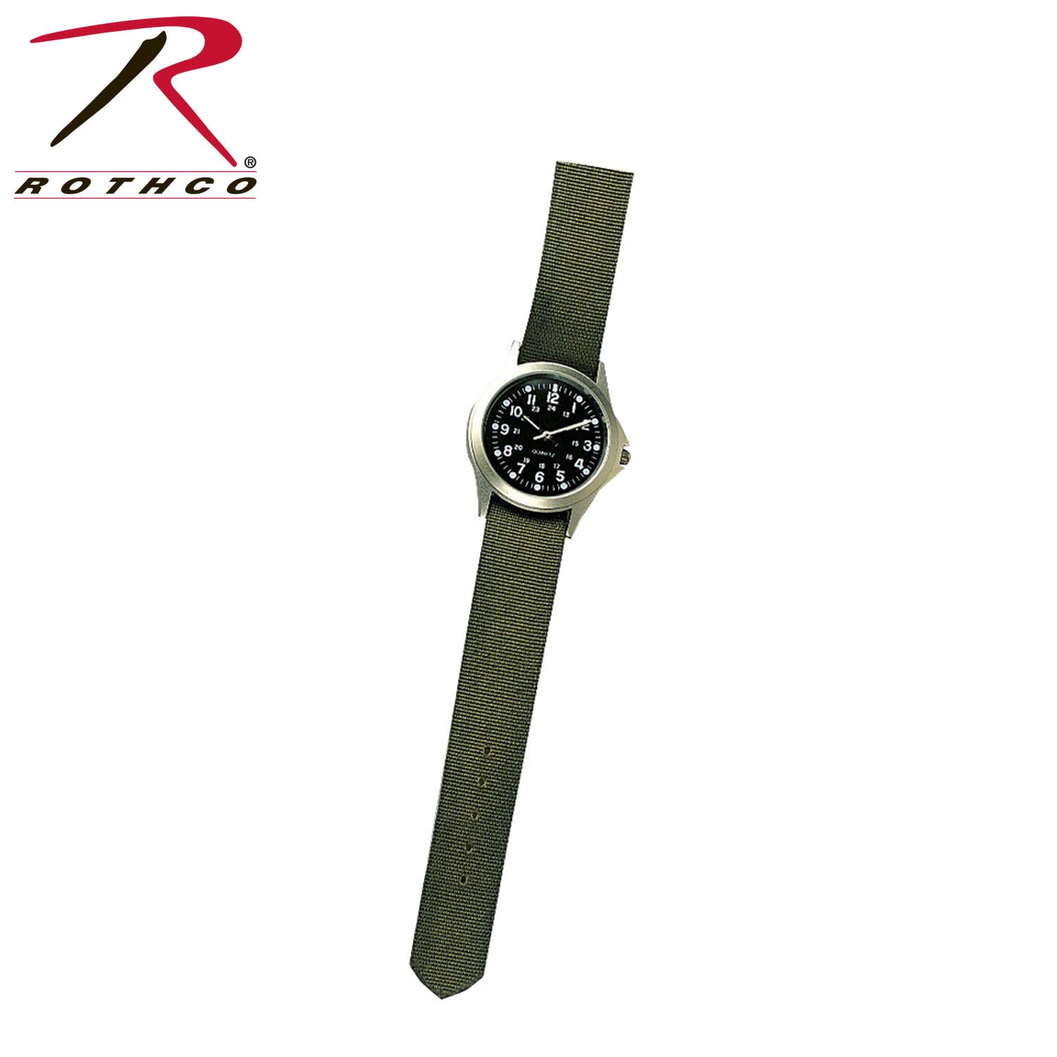 Rothco Military Style Quartz Watch in Olive Drab