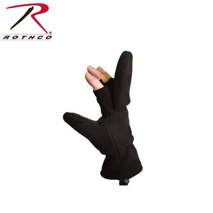 Rothco Fingerless Gloves / Mittens Size Small - Windproof, Breathable Polyester Fleece Handwear