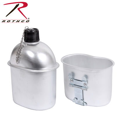 Rothco G.I. Style Aluminum Canteen - 1 Quart Durable Hydration Bottle