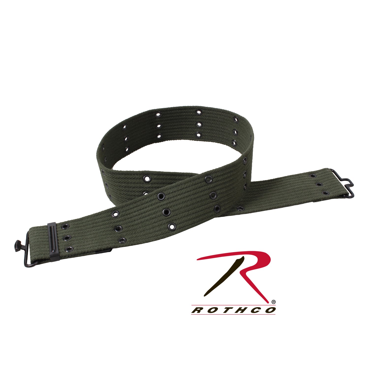 Rothco Military Style Pistol Belt Olive Drab Part 4218 – Durable Tactical Gun Belt with Grommet System